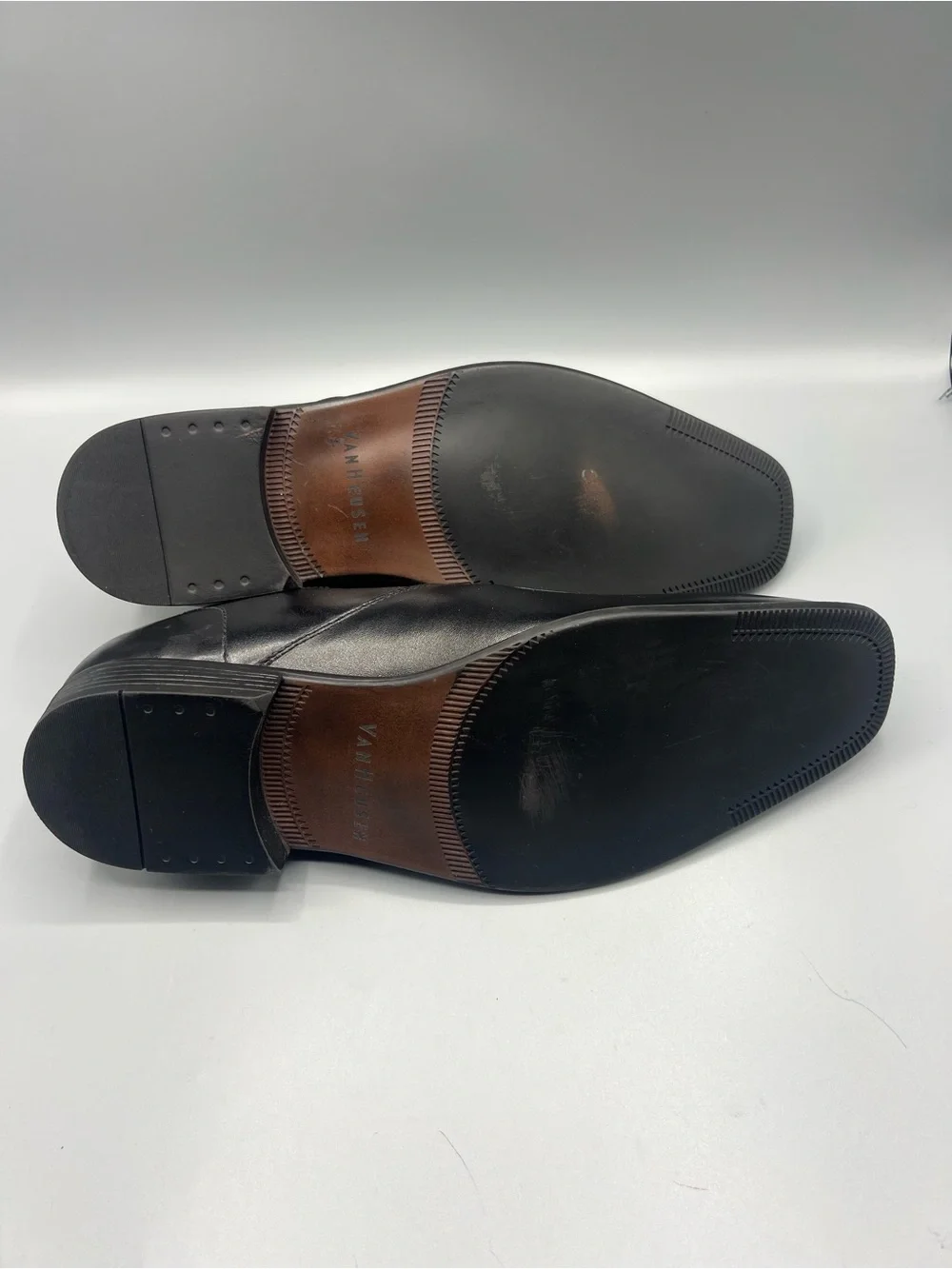 Van Heusen Men's Benton Leather Lace Up Dress Shoes Black Size 10